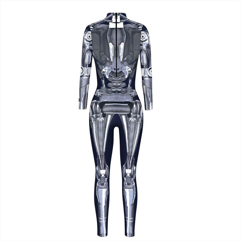 Sumtory Halloween Costumes for Women 3D Robot Simulation Print Full Body Jumpsuit M 2020#pattern4 Medium - Image 4
